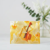 Photorealistic Praying Mantis Playing Cello Postkarte (Stehend Vorderseite)