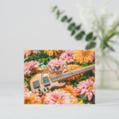 Photorealistic Spider Playing Bass Guitar Postkarte (Stehend Vorderseite)