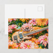 Photorealistic Spider Playing Bass Guitar Postkarte (Vorne/Hinten)