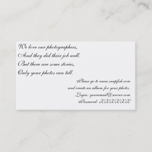 Photosharing Karte (Vorderseite)