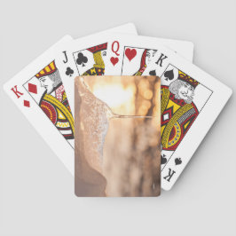 Photosonne durch das Eis Spielkarten