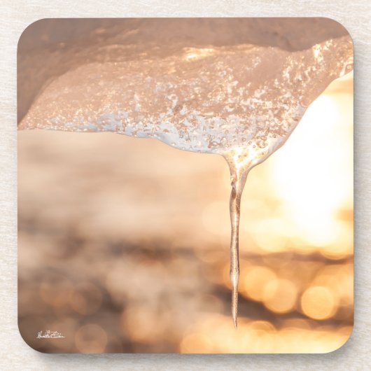 Photosonne durch das Eis Untersetzer (Vorderseite)