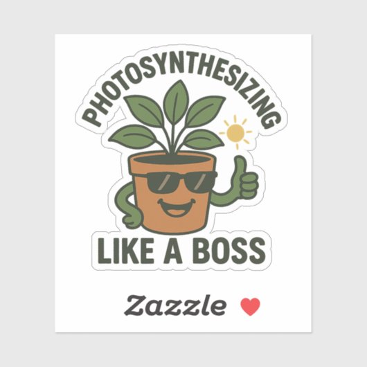 Photosynthesising Like A Boss Vinyl Sticker (Blatt)