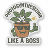 Photosynthesising Like A Boss Vinyl Sticker (Vorderseite)