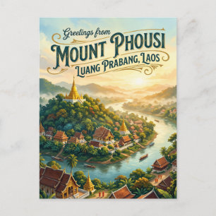 Phousi-Berg Laos Postkarte