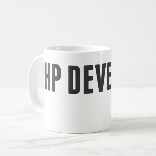 PHP-Entwickler Kaffeetasse (Vorderseite Links)