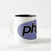 PHP-groß Zweifarbige Tasse (Vorderseite Links)