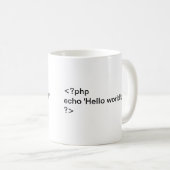 PHP-hallo Welt! kodieren Sie Tasse (VorderseiteRechts)