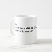 PHP Hello World - bedingte Code-Tasse Kaffeetasse (Vorderseite Links)
