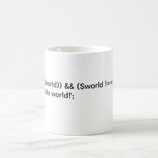 PHP Hello World - bedingte Code-Tasse Kaffeetasse (Mittel)
