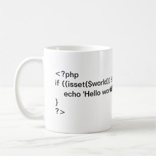 PHP Hello World - bedingte Code-Tasse Kaffeetasse
