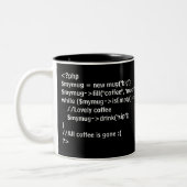 PHP-Kaffee-Tasse Zweifarbige Tasse (Links)