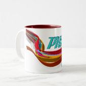 PHP, machen rote orange Graue Welle glatt Zweifarbige Tasse (Vorderseite Links)