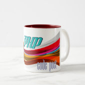 PHP, machen rote orange Graue Welle glatt Zweifarbige Tasse (VorderseiteRechts)