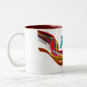 PHP, machen rote orange Graue Welle glatt Zweifarbige Tasse (Links)