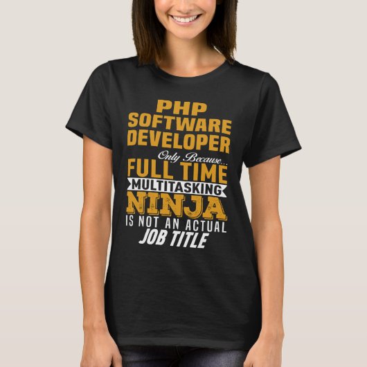 PHP Software-Entwickler T-Shirt (Vorderseite)