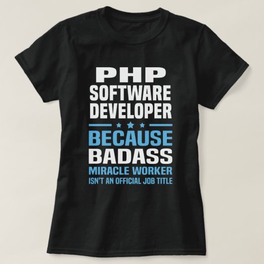 PHP Software-Entwickler T-Shirt (Design vorne)