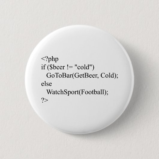 PHP u. Bier Button (Vorderseite)