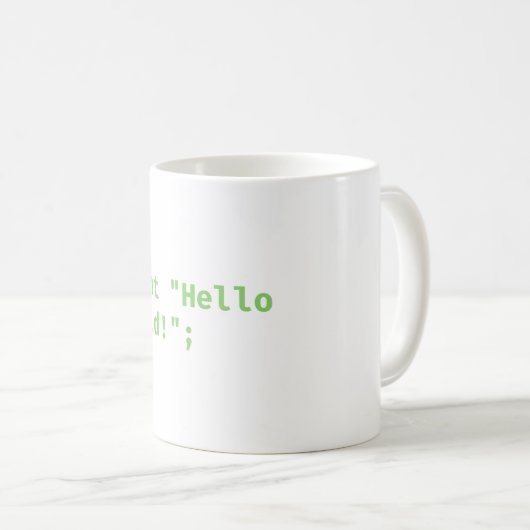 php - Welt drucken - Coding Puff Kaffeetasse (VorderseiteRechts)