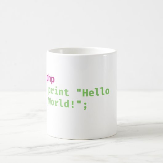 php - Welt drucken - Coding Puff Kaffeetasse (Mittel)