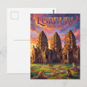 Phra Prang Sam Yod Thailand Postkarte (Vorne/Hinten)