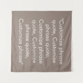 Phrase anpassen elegant beige grün weiß wandteppich (Vorderseite (Horizontal))