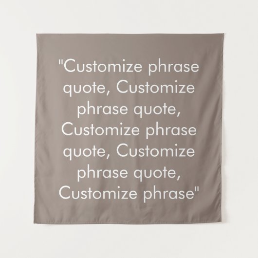 Phrase anpassen elegant beige grün weiß wandteppich (Vorderseite)