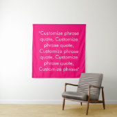 Phrase anpassen elegant fuchsia weiß wandteppich (Beispiel)