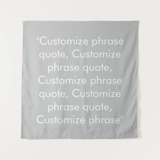 Phrase anpassen elegant grau weiß wandteppich (Vorderseite)