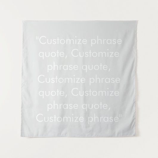 Phrase anpassen elegant hellgrau weiß wandteppich (Vorderseite)