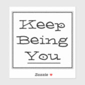 Phrase "Behalten sein" Aufkleber (Blatt)