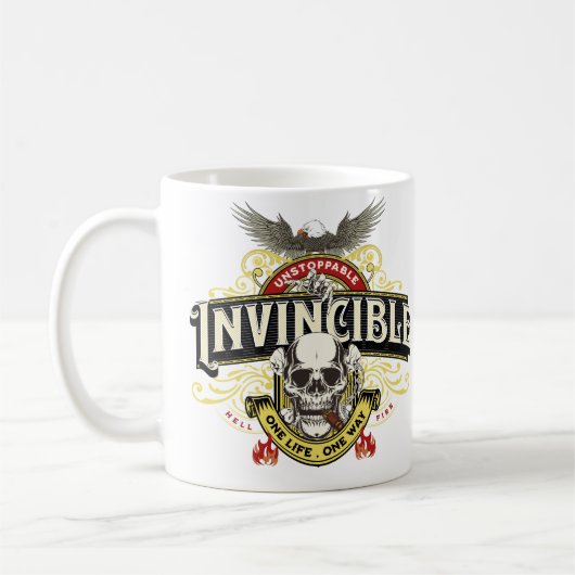 Phrase der Inspirationsbotschaft für unübertreffli Kaffeetasse (Links)