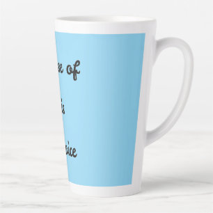 Phrase "Deshalb freue ich mich" Milchtasse