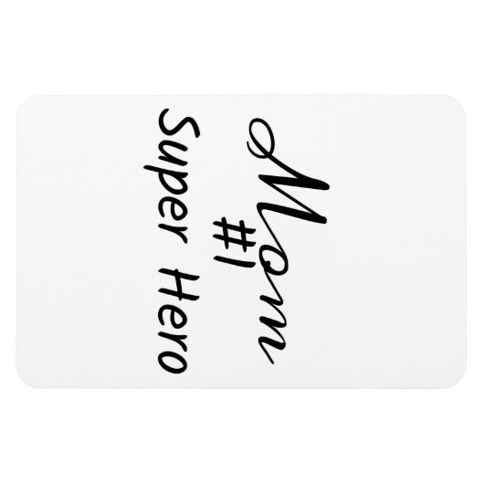 Phrase "Mama #1 Super Hero" Magnet (Horizontal)