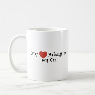 Phrase "Mein Herz" gehört zu meiner Katze Kaffeetasse