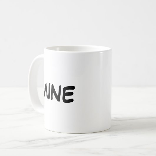 Phrase "Mine" Kaffeetasse (Vorderseite Links)