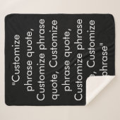 Phrase Schwarz-weiß anpassen Sherpadecke (Vorderseite (Horizontal))