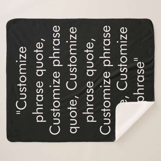 Phrase Schwarz-weiß anpassen Sherpadecke (Vorderseite (Horizontal))