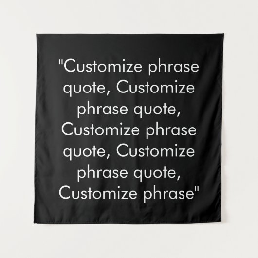 Phrase Schwarz-weiß anpassen Wandteppich (Vorderseite)