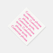 Phrase Zitat elegant fuchsia Papier anpassen Serviette (Ecke)