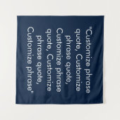 Phrase Zitat elegante blaue Marine Wandteppich (Vorderseite (Horizontal))