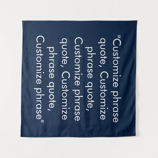 Phrase Zitat elegante blaue Marine Wandteppich (Vorderseite (Horizontal))