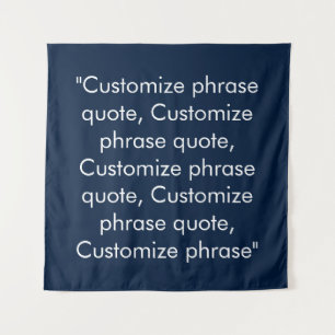 Phrase Zitat elegante blaue Marine Wandteppich