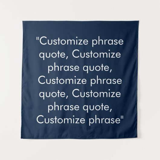 Phrase Zitat elegante blaue Marine Wandteppich (Vorderseite)
