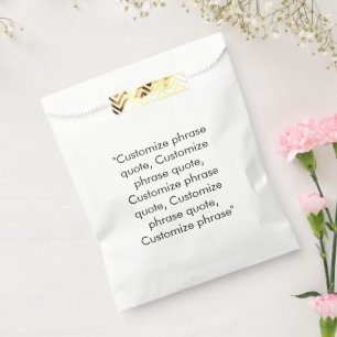 Phrasen-Zitat anpassen, elegant Schwarz-weiß Geschenktütchen