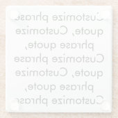 Phrasen-Zitat anpassen, elegant Schwarz-weiß Glasuntersetzer (Rückseite)