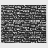 Phrasen zu Monochrome-Motherboards von Schachspiel Geschenkpapier (Flach)