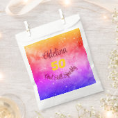 Phrasenname und Alter Pink Lila Gelb anpassen Geschenktütchen (Ausgeschnitten)