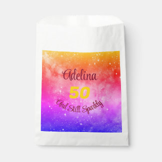 Phrasenname und Alter Pink Lila Gelb anpassen Geschenktütchen