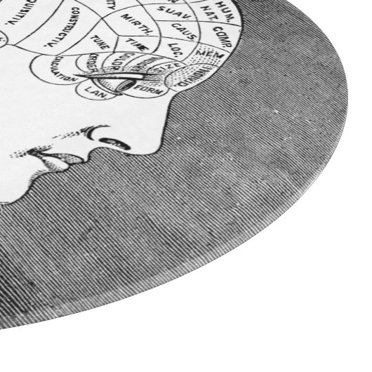 Phrenologie-Hauptdiagramm Schneidebrett (Ecke)